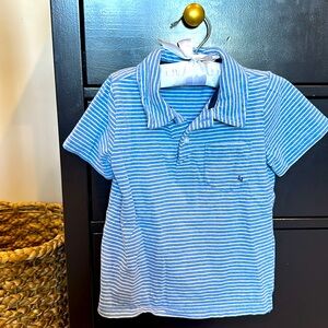 GUC Janie and Jack blue and white stripped polo